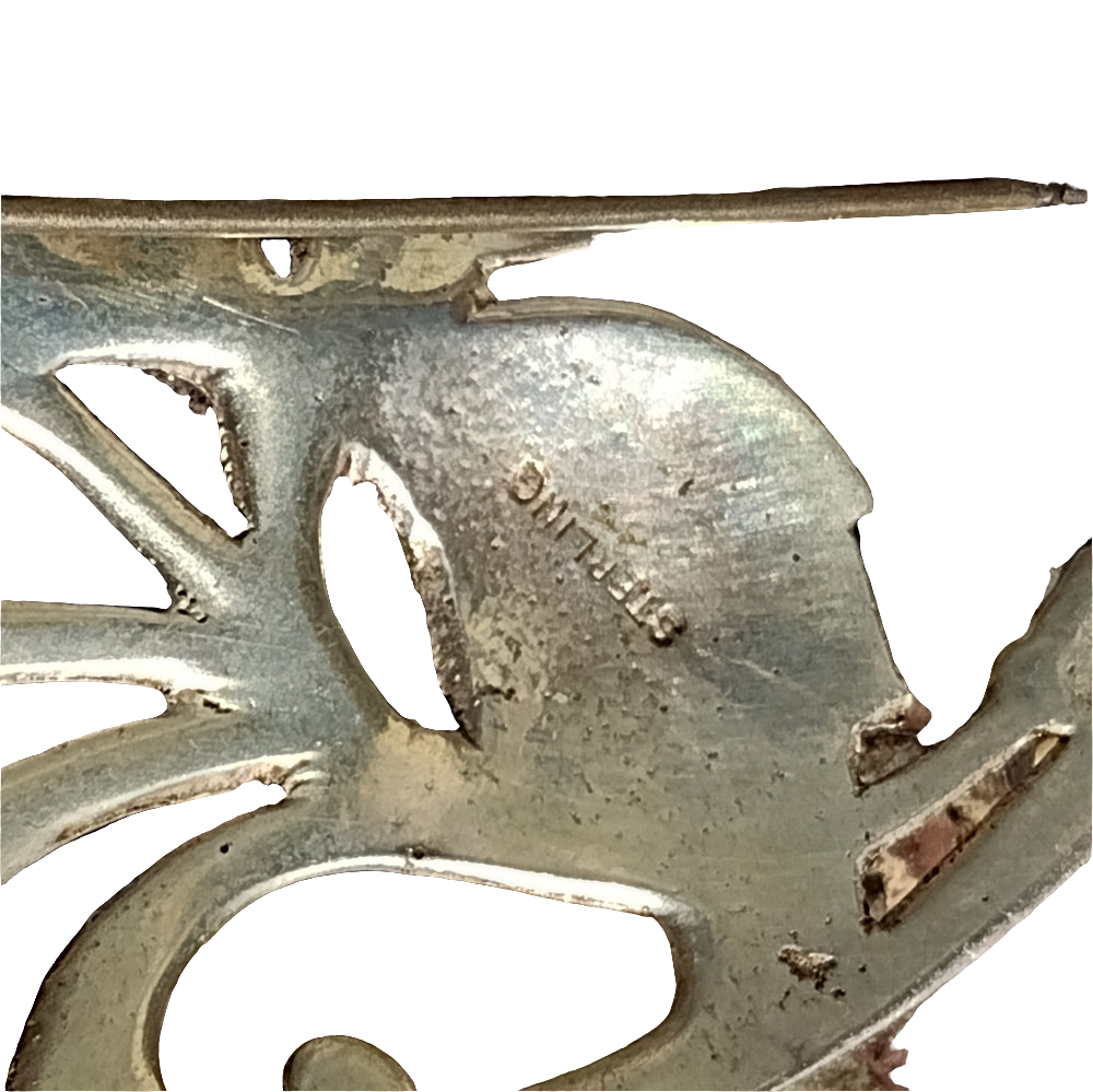 Antique sterling silver flower brooch pin floral statement mens brooch trend
