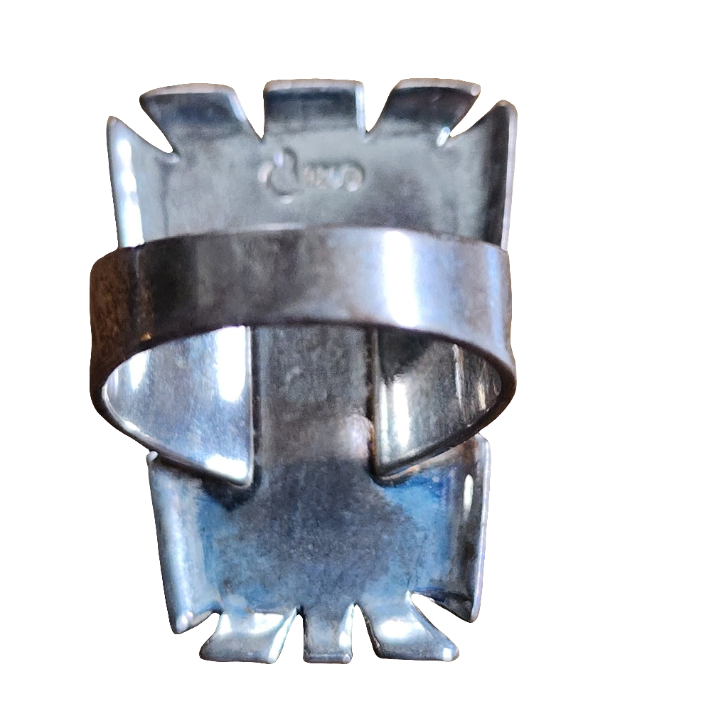 Carolyn Pollack Relios Sterling silver jewelry ring size 10 inlay turquoise