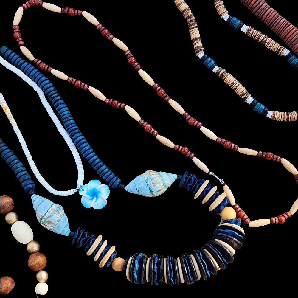 Organic jewelry Bundle lot necklaces bracelet wood shell Fashion Costume