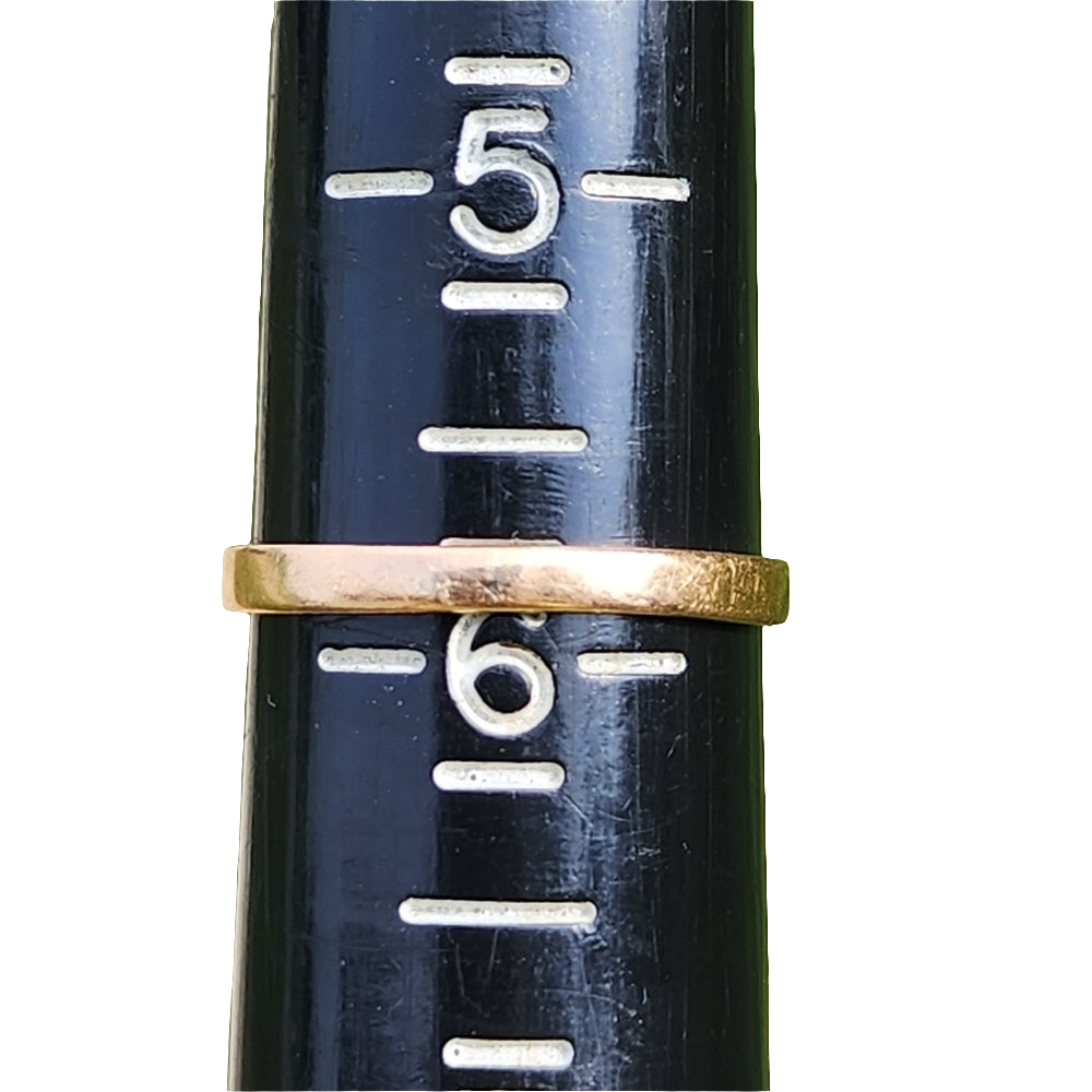 Antique 14k karat yellow gold ring with pink stone size 5.75