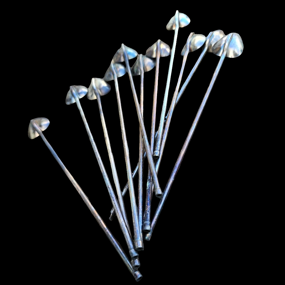 Lot of 11 vintage heart shaped drinking straws iced tea lemonade set