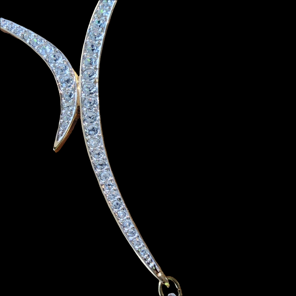 Swarovski Crystals drop rhinestone pendant necklace fine jewelry bridal wedding