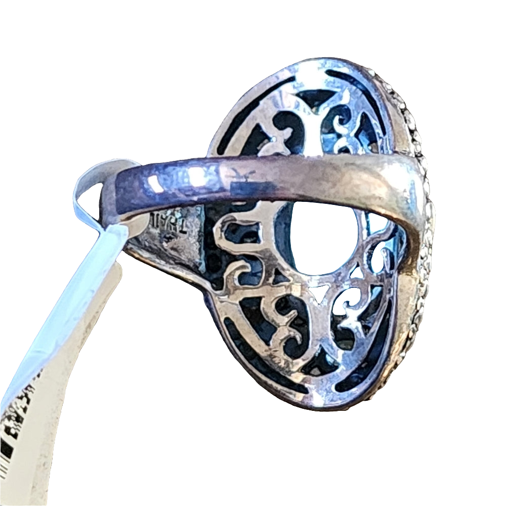 Sterling silver blue stones ring like new ring size 9.5