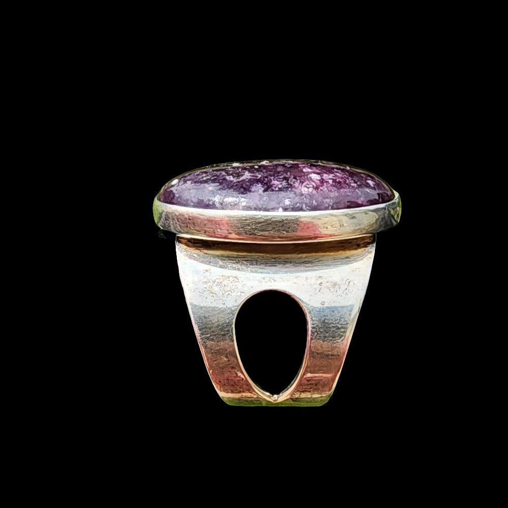 Jay King sterling silver chunky Purple Lepidolite ring size 7.5 jewelry