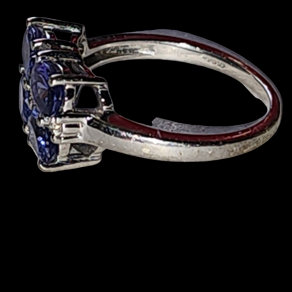 10k white gold purple tanzanite ring size 6 fine jewelry