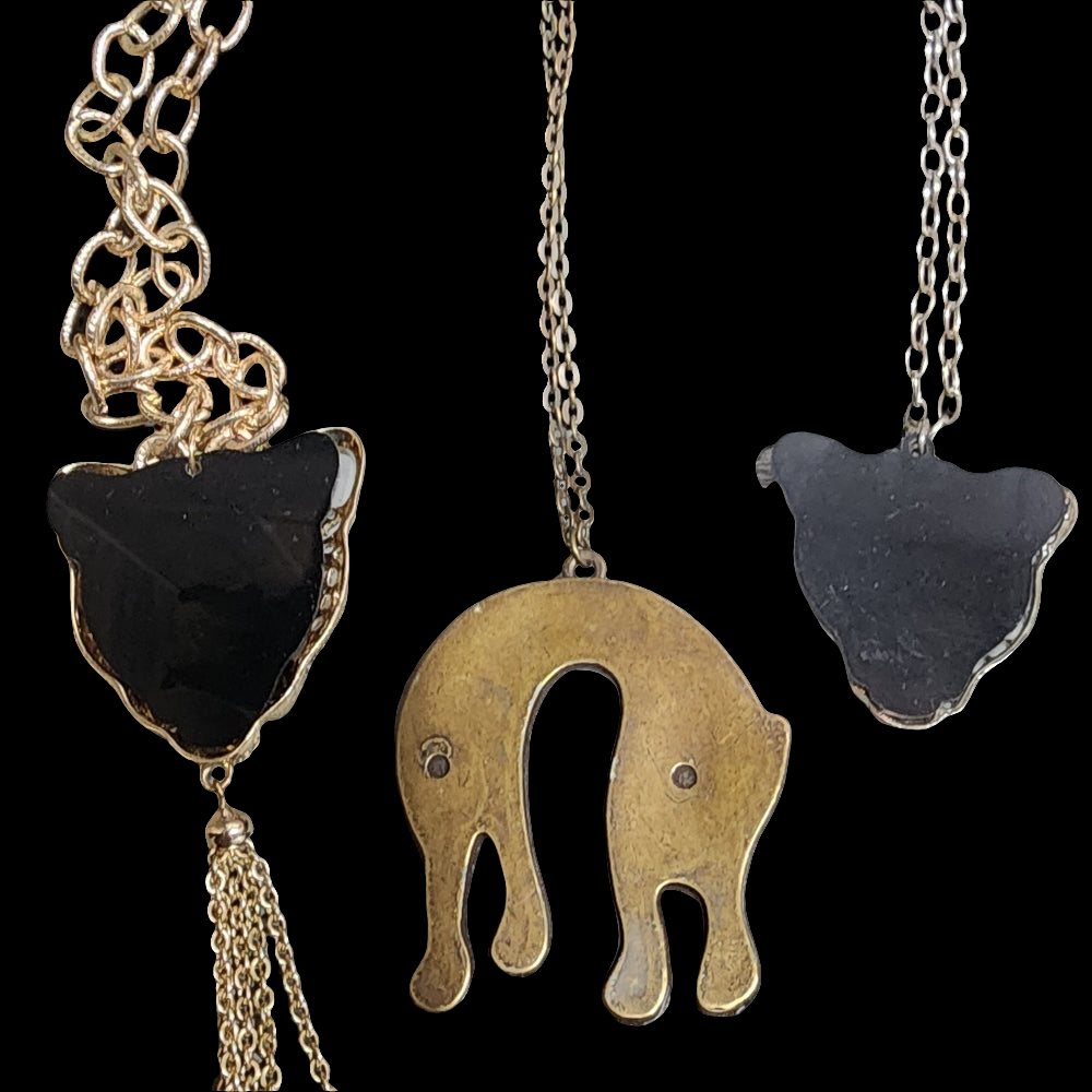 Cheetah jaguar leopard head long long pendant necklaces Is lot fashion jewelry
