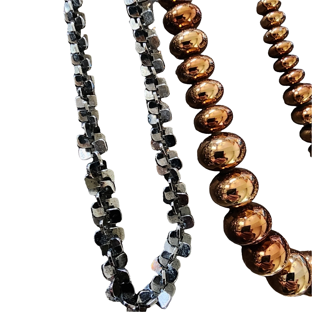 Costume fashion jewelry lot bundle necklaces rainbow hematite necklace