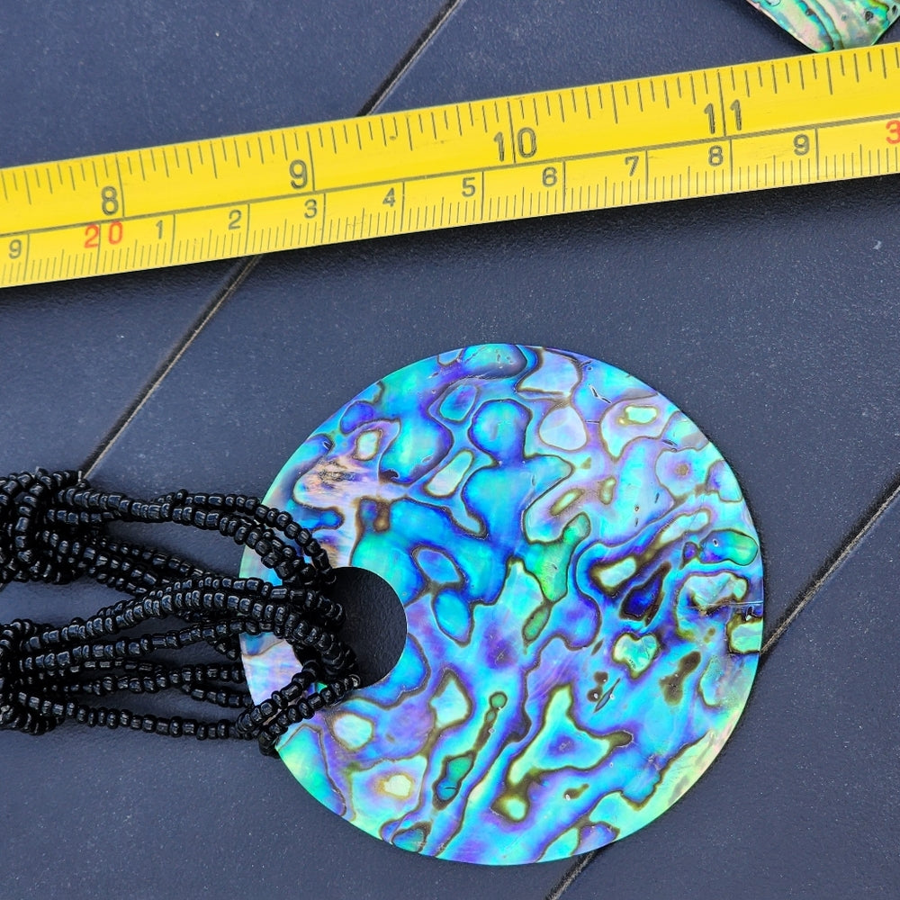 Bundle lot Abalone pendant necklaces costume fashion jewelry 1 sterling silver