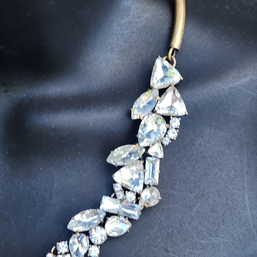 Costume fashion jewelry Baublebar rhinestone gold tone necklace