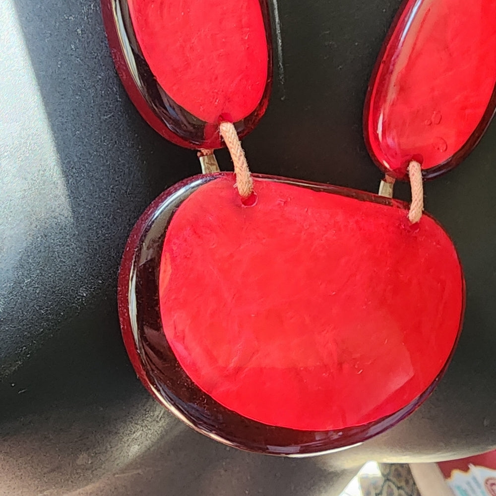 Acrylic chunky retro statement fashion jewelry necklace