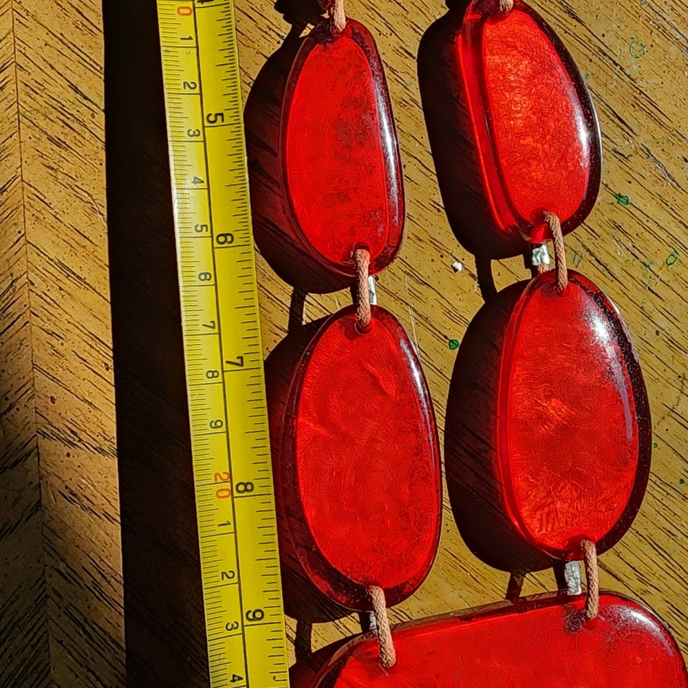 Acrylic chunky retro statement fashion jewelry necklace