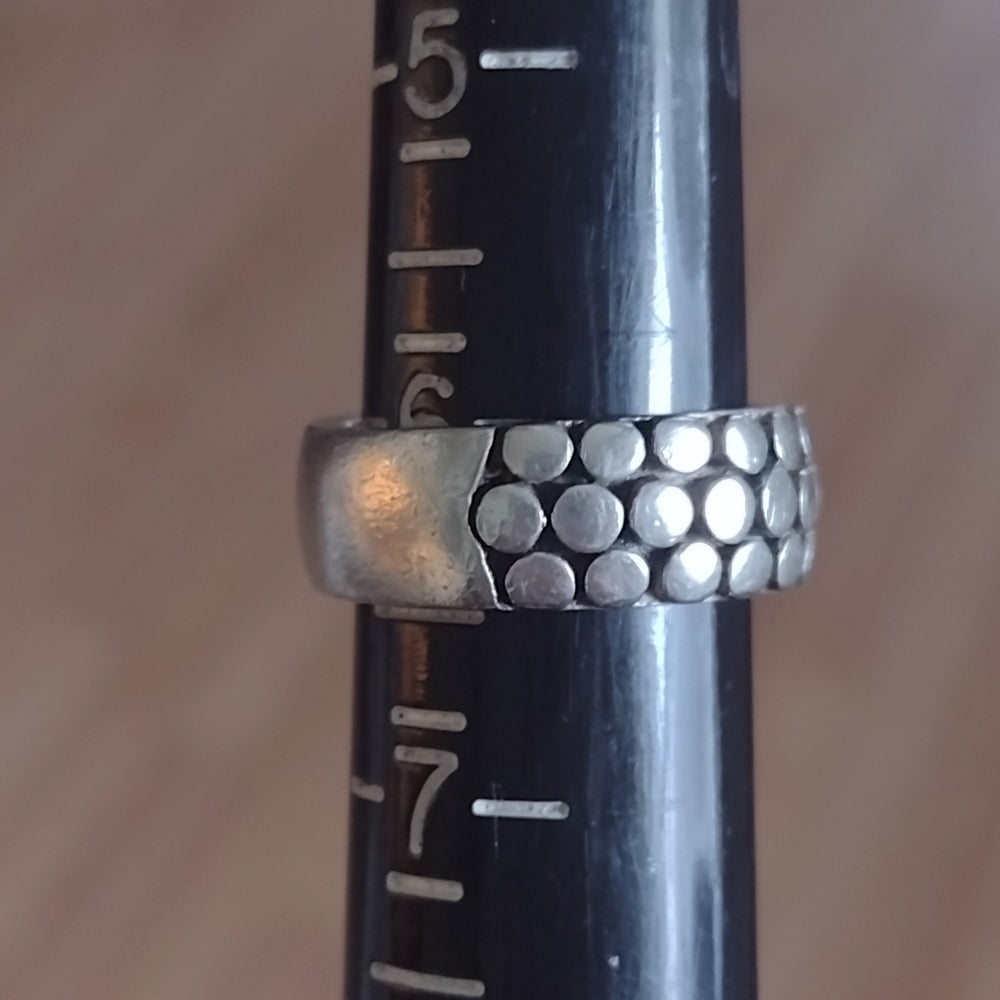retro modern Sterling silver ring size 6 by Samuel Aaron designer jewelry