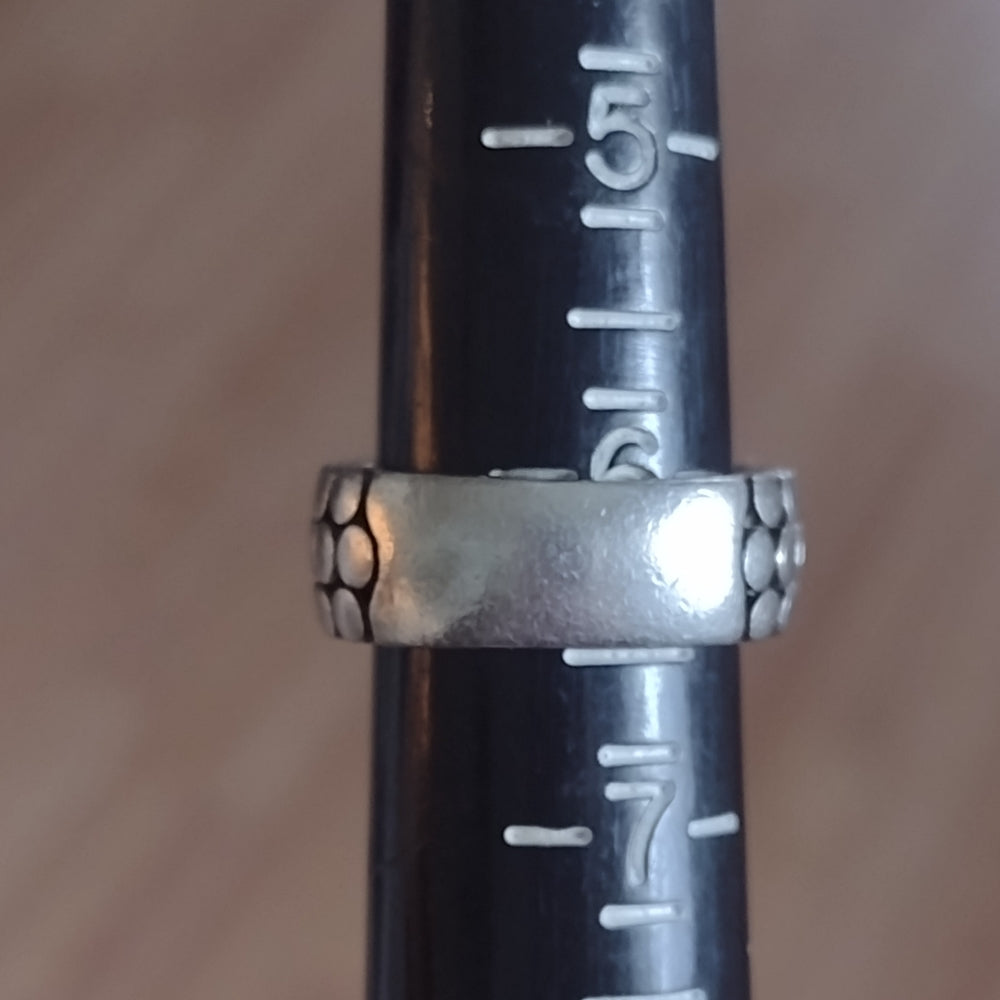 retro modern Sterling silver ring size 6 by Samuel Aaron designer jewelry
