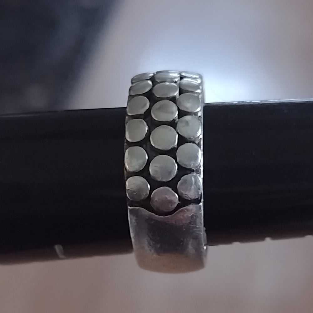 retro modern Sterling silver ring size 6 by Samuel Aaron designer jewelry