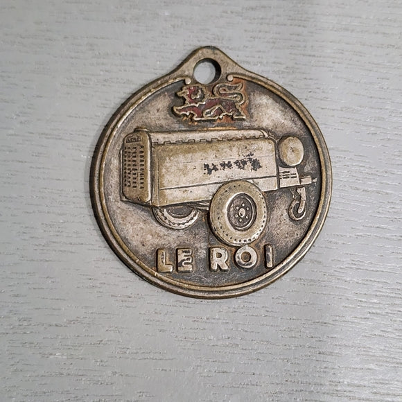 LE ROI Leroi key watch fob with lion and machine antique the king
