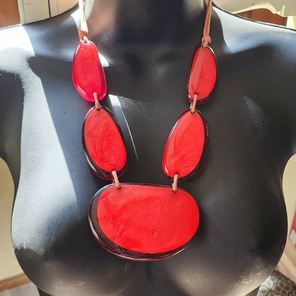 Acrylic chunky retro statement fashion jewelry necklace