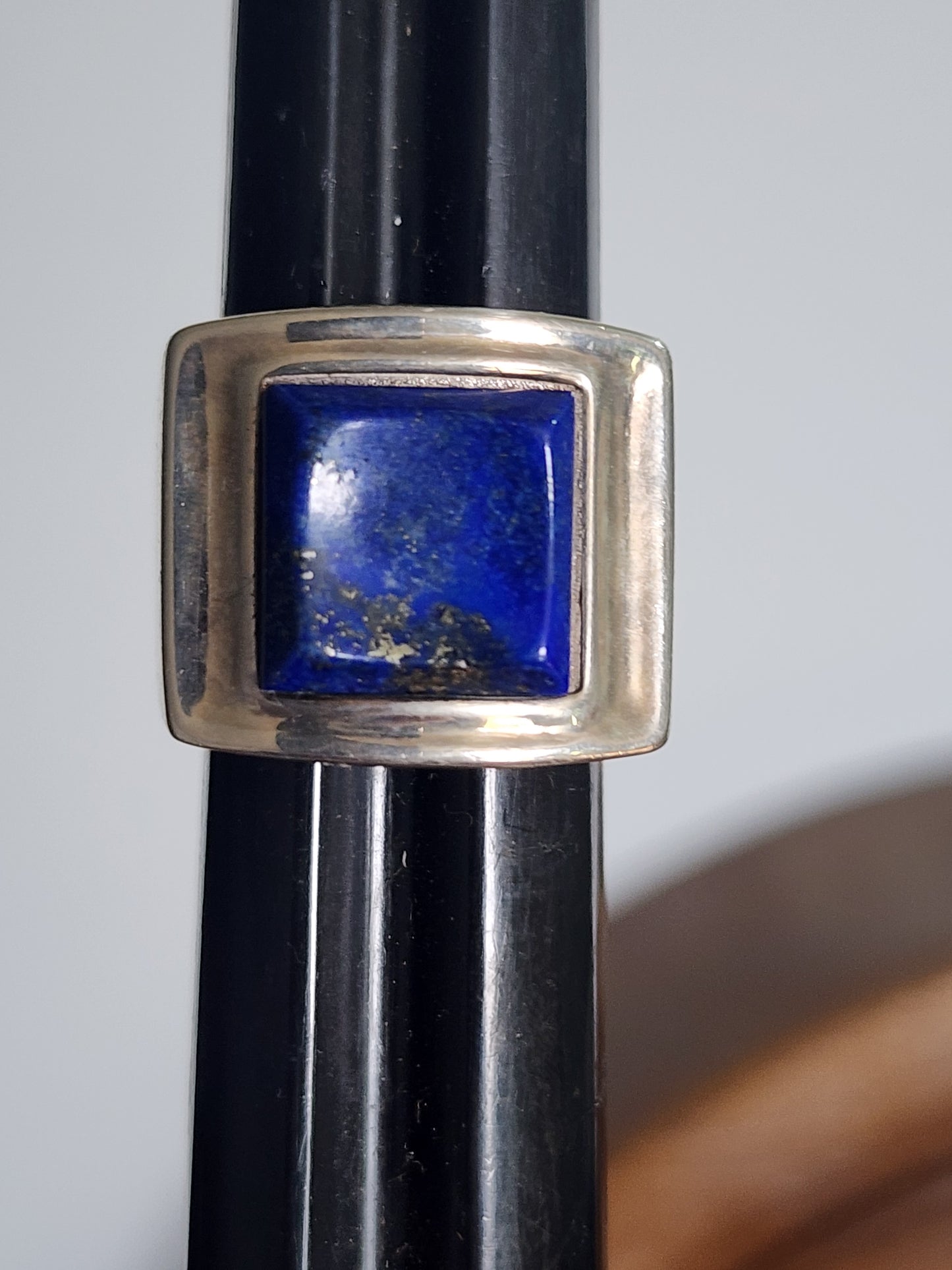Vintage Sterling silver blue lapis Lazuli ring size 5.5