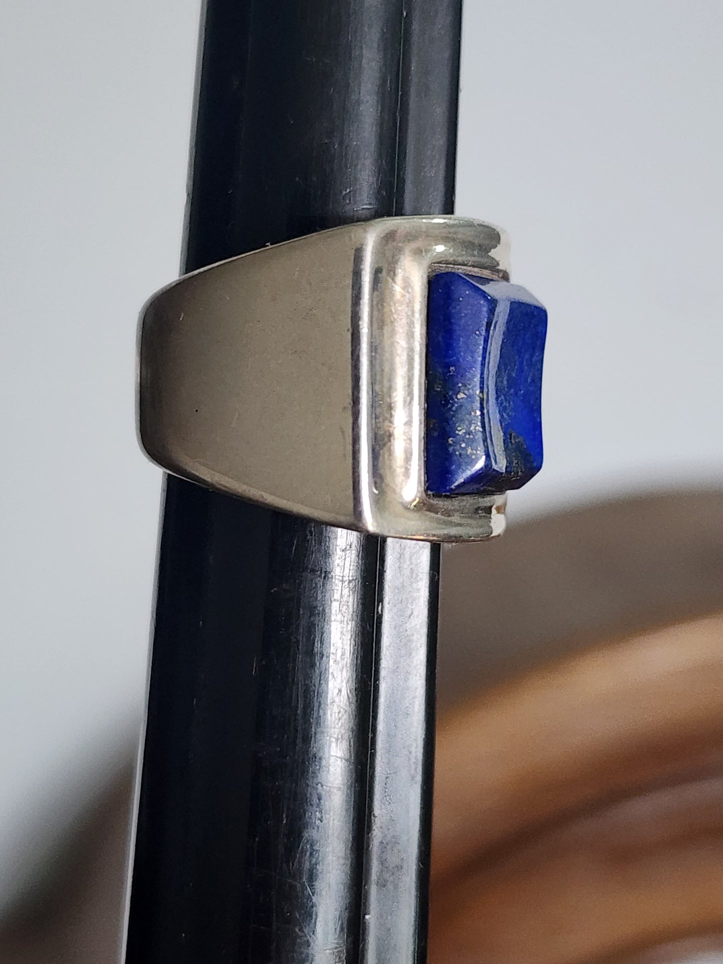 Vintage Sterling silver blue lapis Lazuli ring size 5.5