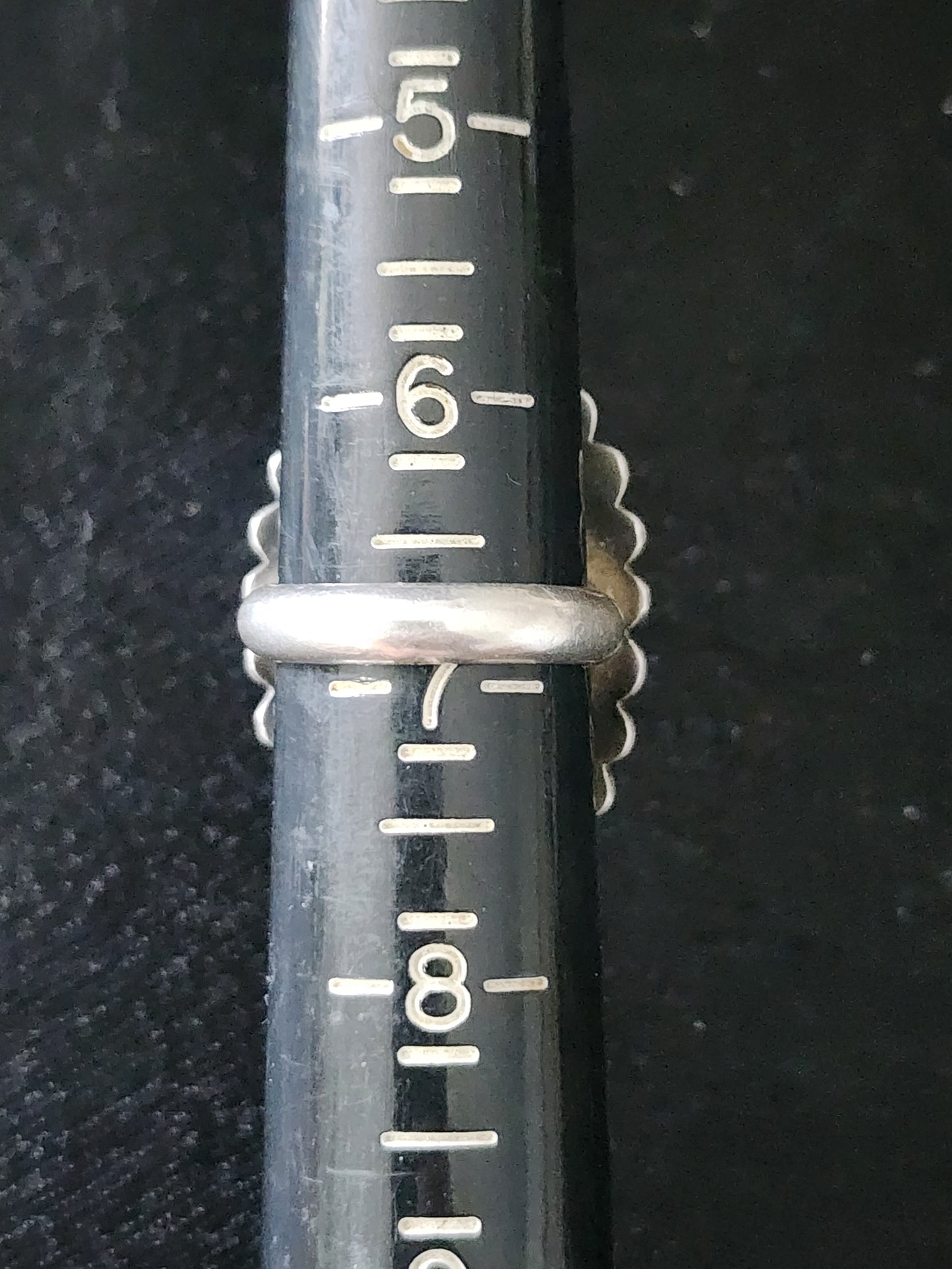 Navajo Native American sterling silver Concho ring size 7 & clip on earring set by Rocking Horse Ranch