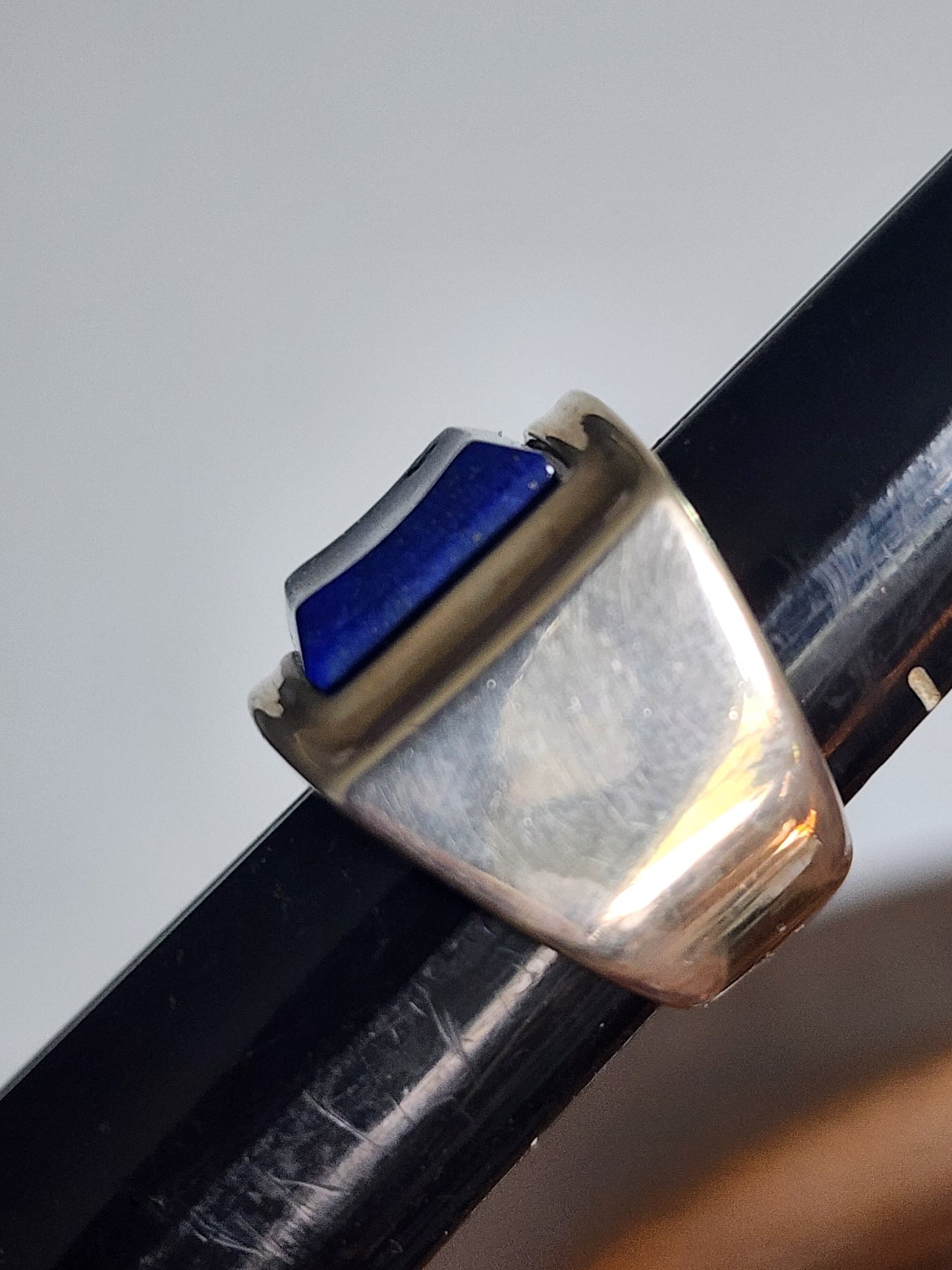 Vintage Sterling silver blue lapis Lazuli ring size 5.5