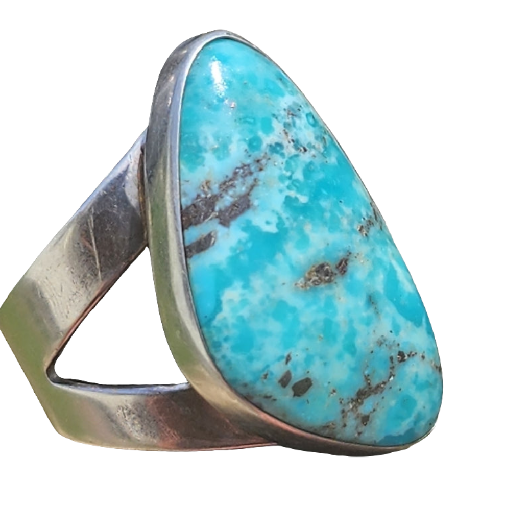 Sterling silver Jay King Desert Rose company turquoise ring size 8.5
