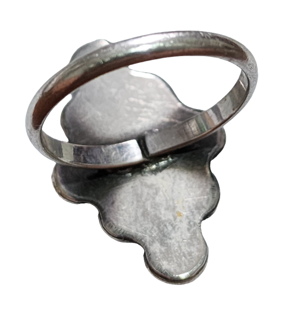 Sterling sever native american turquoise ring size 8