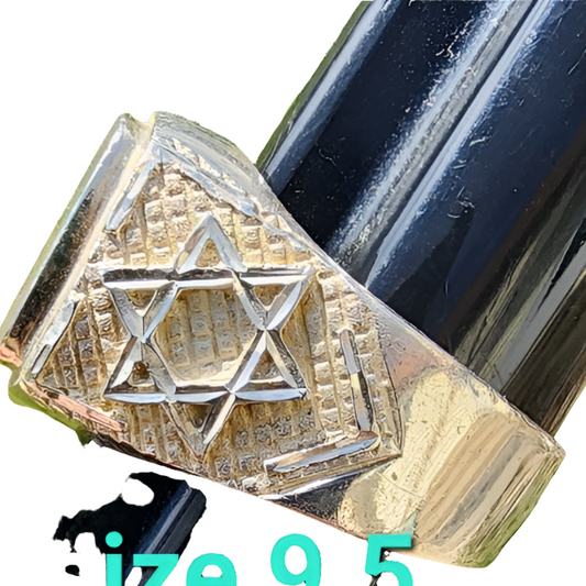Vintage sterling silver ring size 9.5 with the Star of David unisex jewelry