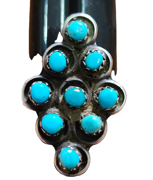 Sterling sever native american turquoise ring size 8