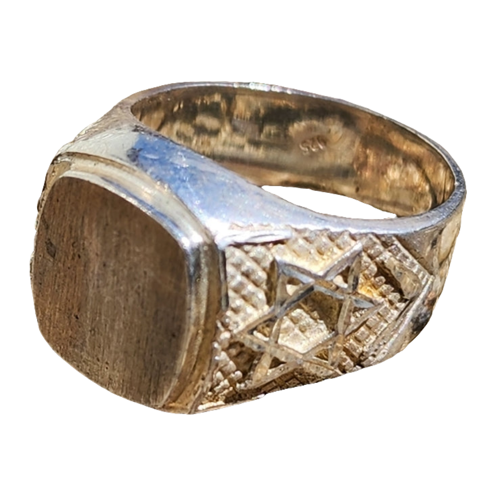 Vintage sterling silver ring size 9.5 with the Star of David unisex jewelry