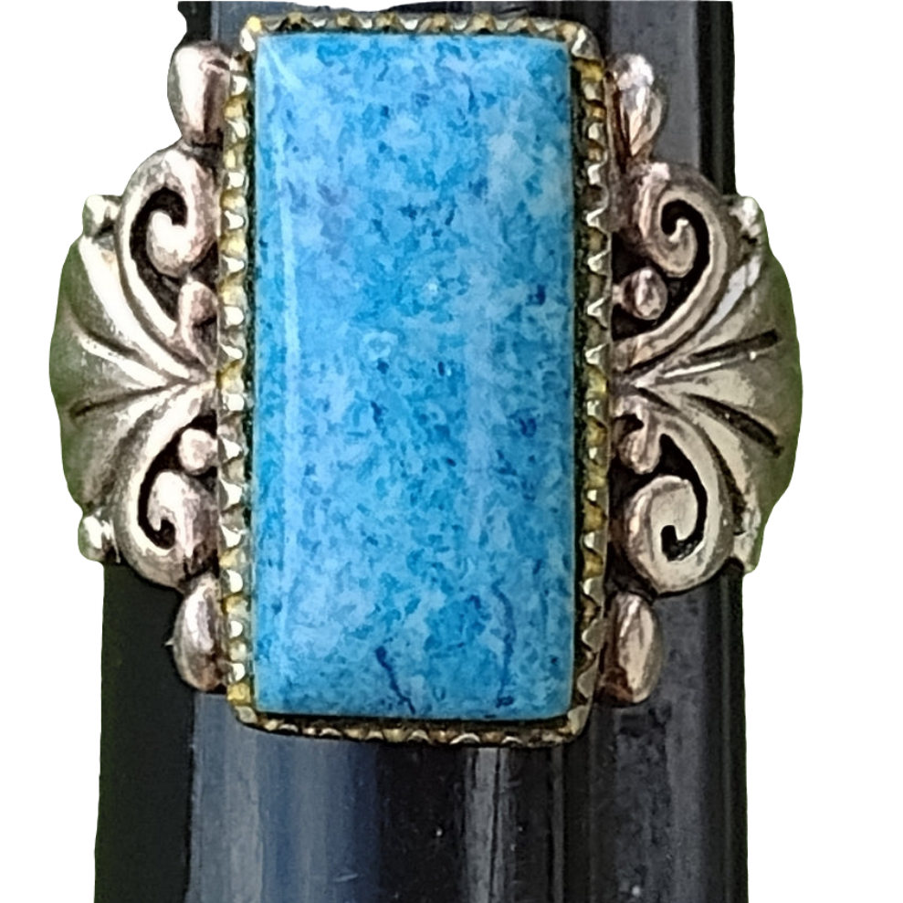 Vintage Sterling silver ring possibly blue lapis size 5.5