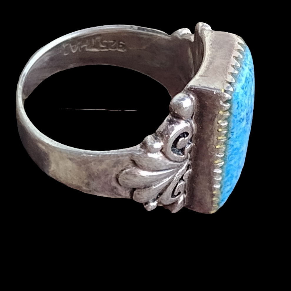 Vintage Sterling silver ring possibly blue lapis size 5.5