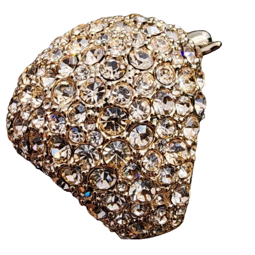Designer Marc by Marc Jacobs huge chunky rhinestone apple ring size 6 to 8 bling