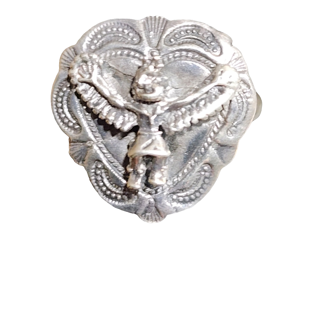 Vintage Sterling silver Native American eagle dancer Kachina ring size 8