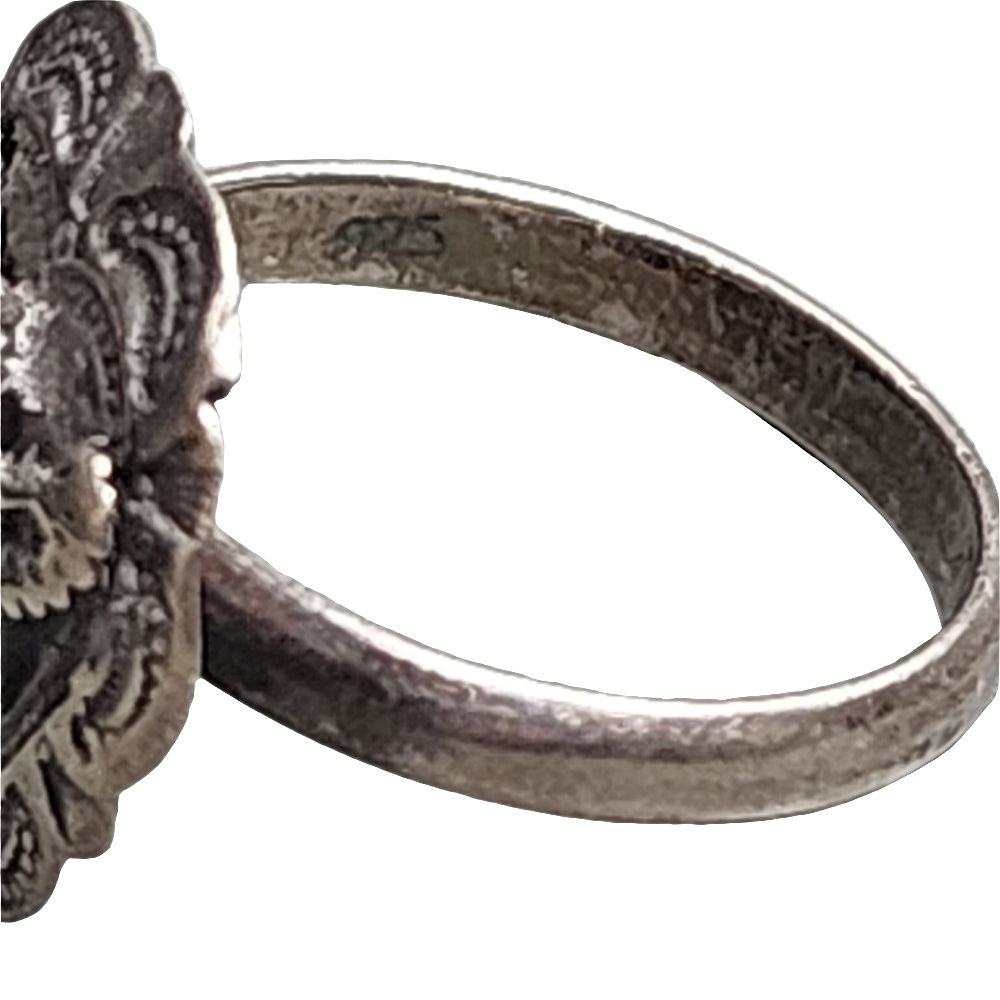 Vintage Sterling silver Native American eagle dancer Kachina ring size 8