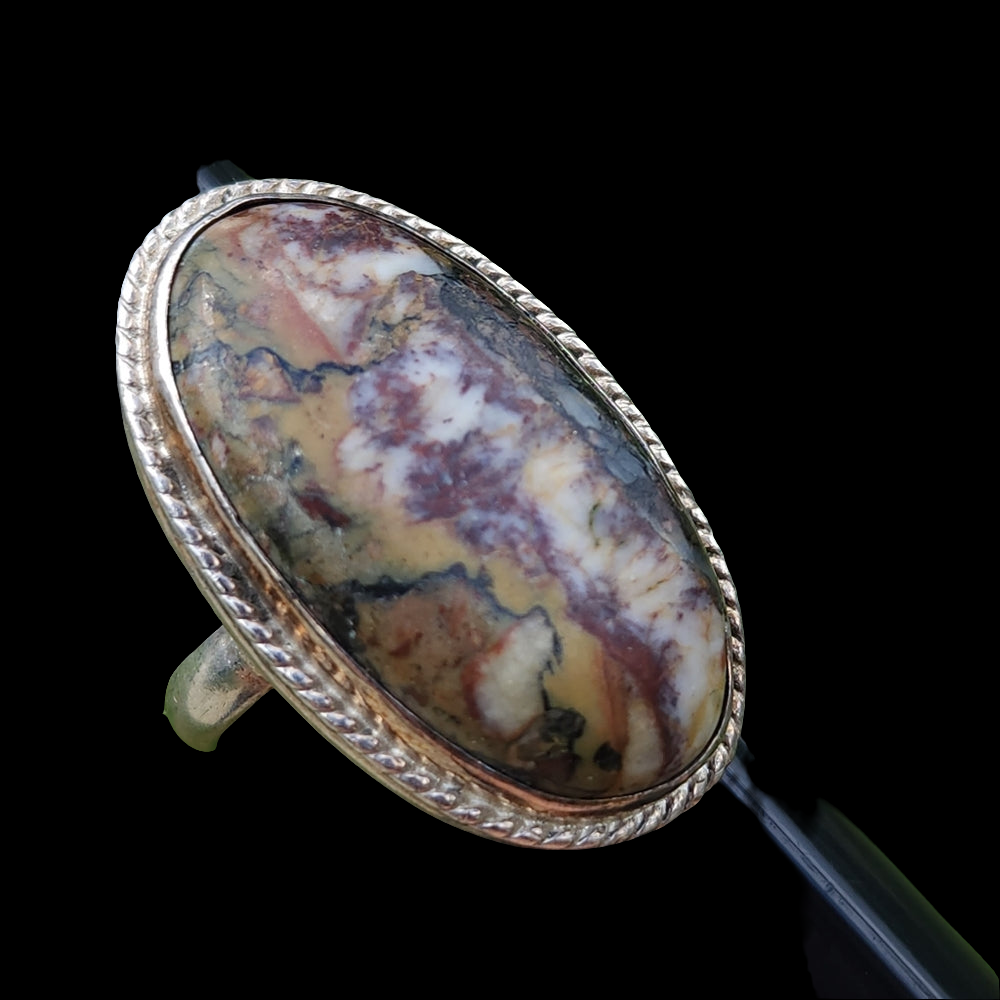 Southwestern style sterling silver ring with Big Stone size 8