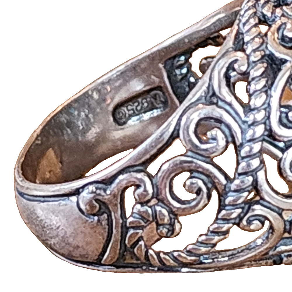 Sterling Silver Carolyn Pollack Relios Sleeping Beauty Turquoise ring si…