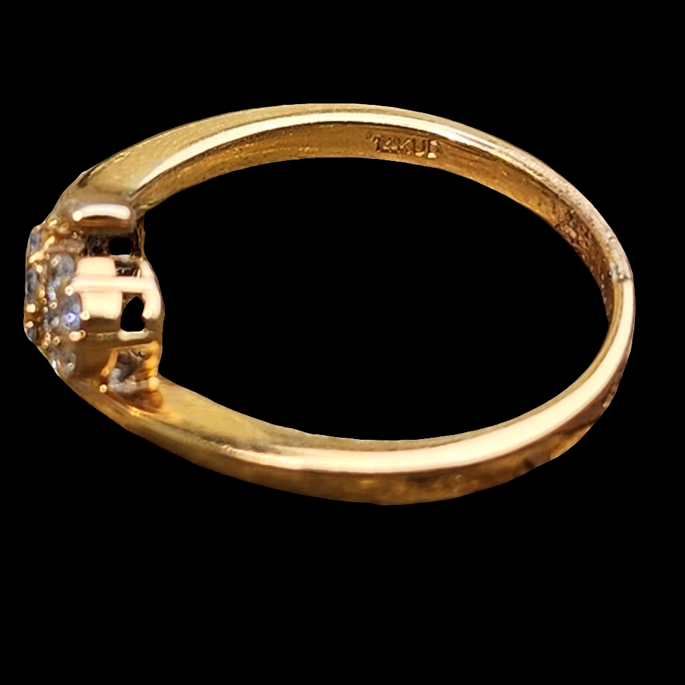 14k karat yellow gold wedding engagement promise diamond ring size 6.75