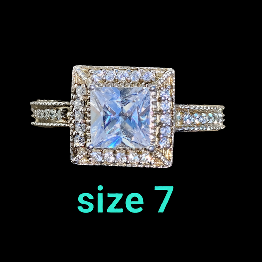 Sterling silver artist signed elanza bring size 7
