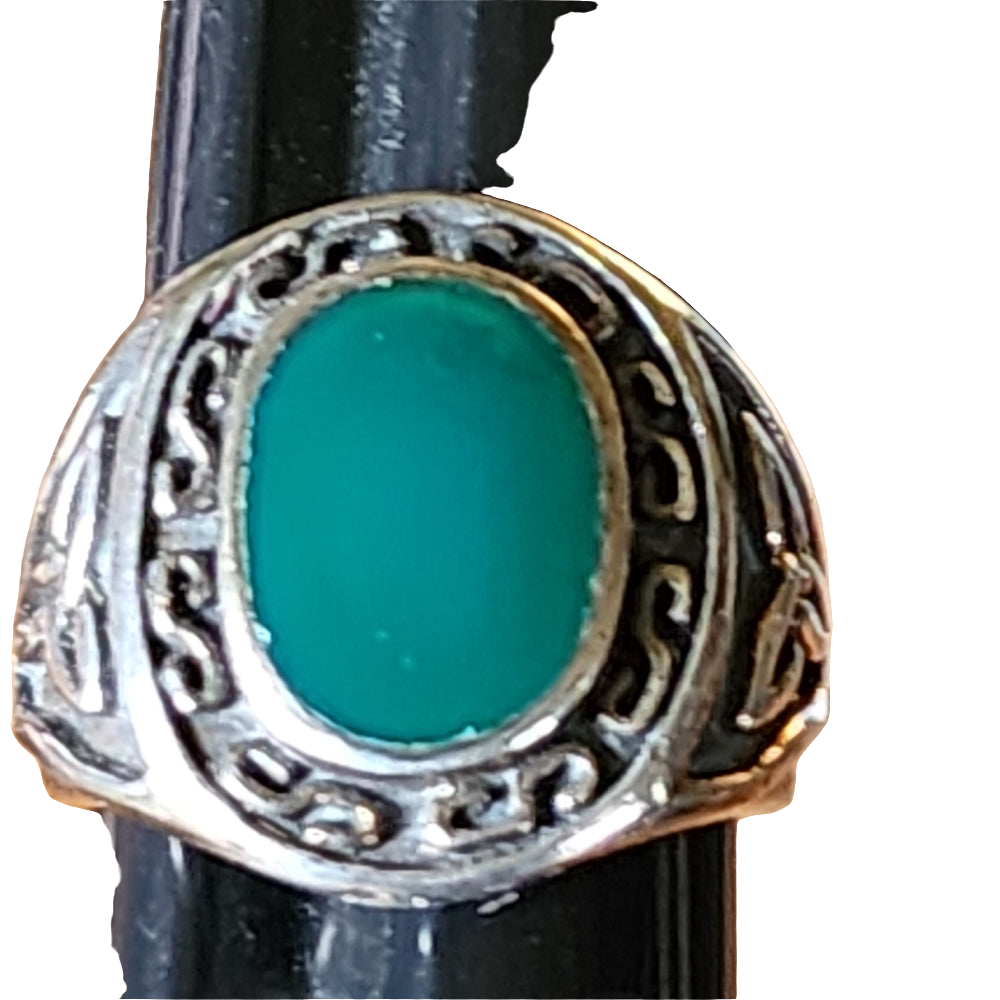 Sterling silver Celtic green at gate ring size 10.5 unisex ST PATTY'S Jewelry