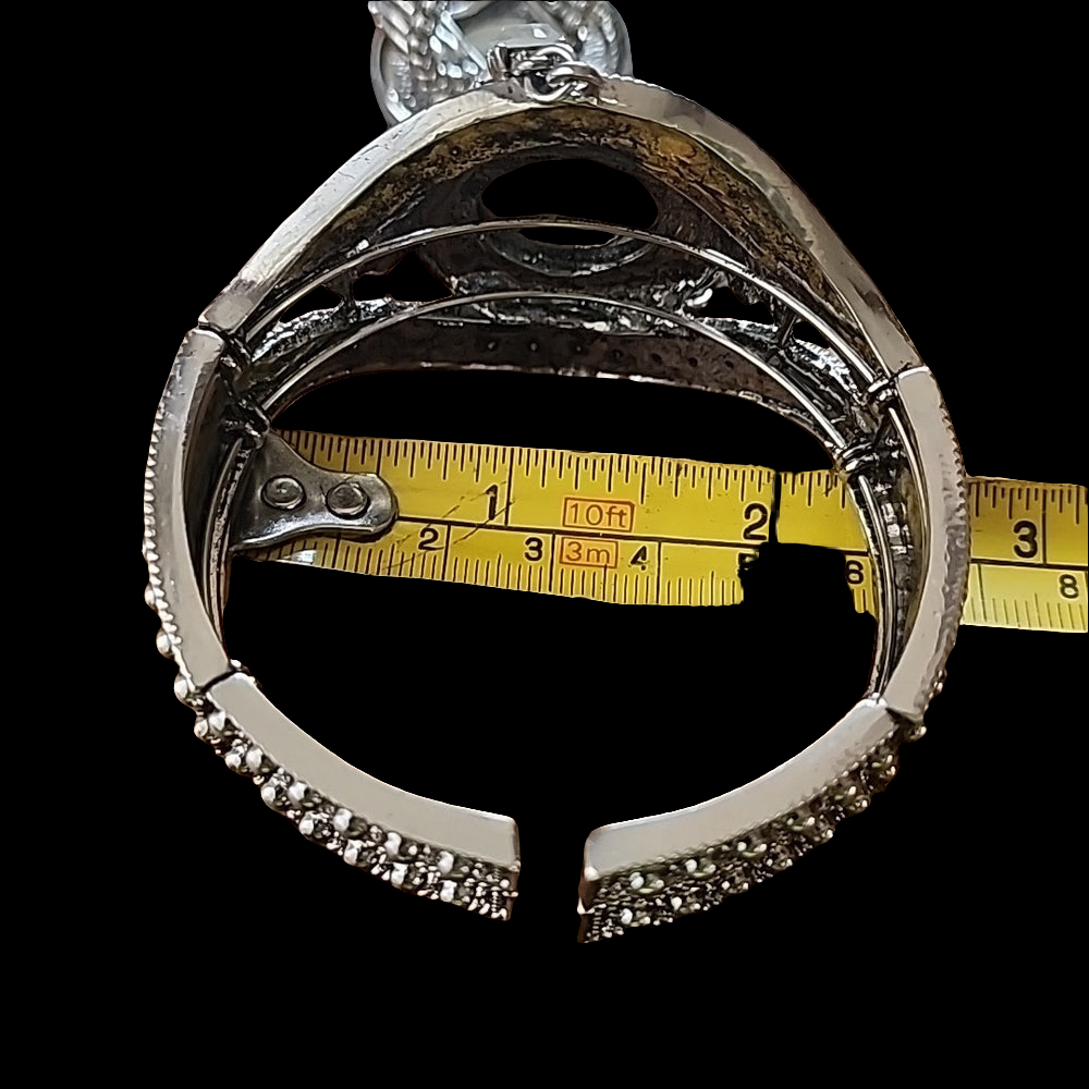 Vintage inspired bracelet ring set rhinestone fashion costume jewelry