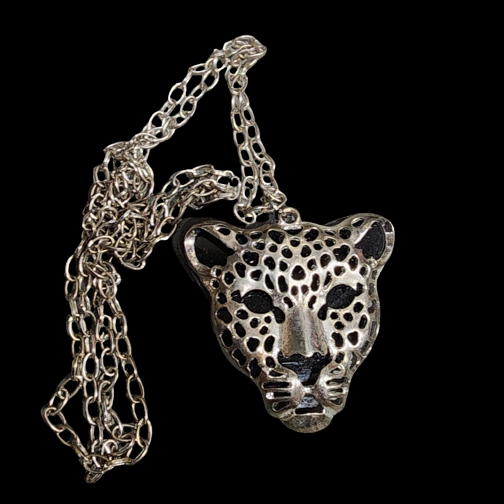 Cheetah jaguar leopard head long long pendant necklaces Is lot fashion jewelry