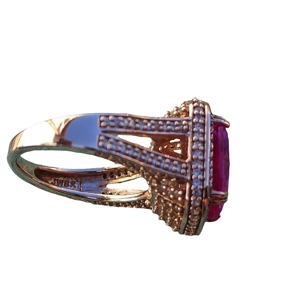 JWBR Renaissance new york pink sapphire & diamonds sterling silver ring …