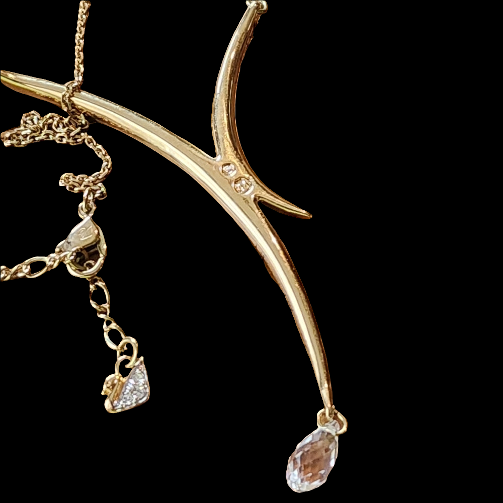 Swarovski Crystals drop rhinestone pendant necklace fine jewelry bridal wedding