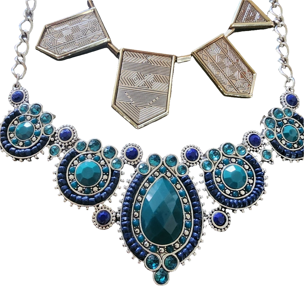 Bundle Lot Designer Statement Necklaces Crystal Rhinestones Silpada J CREW