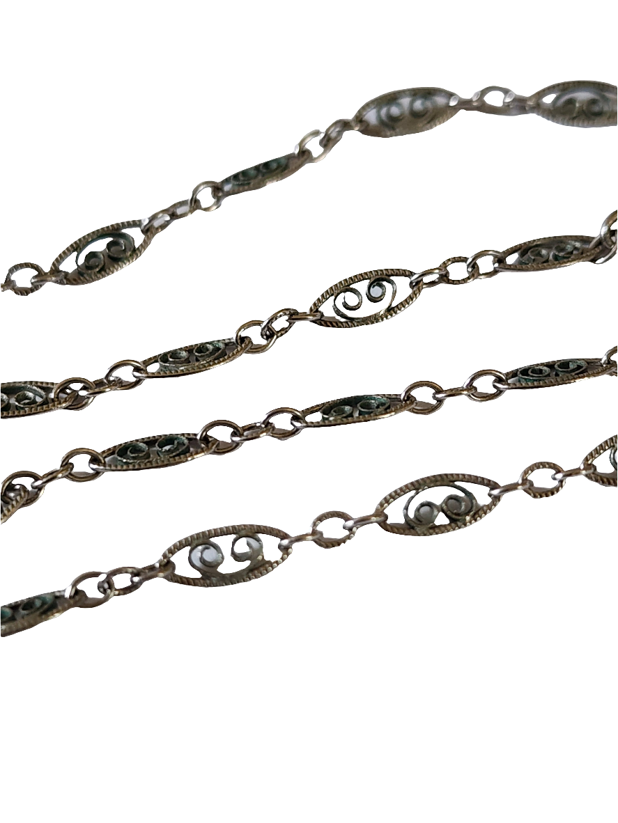 Sterling's silver filagree necklace