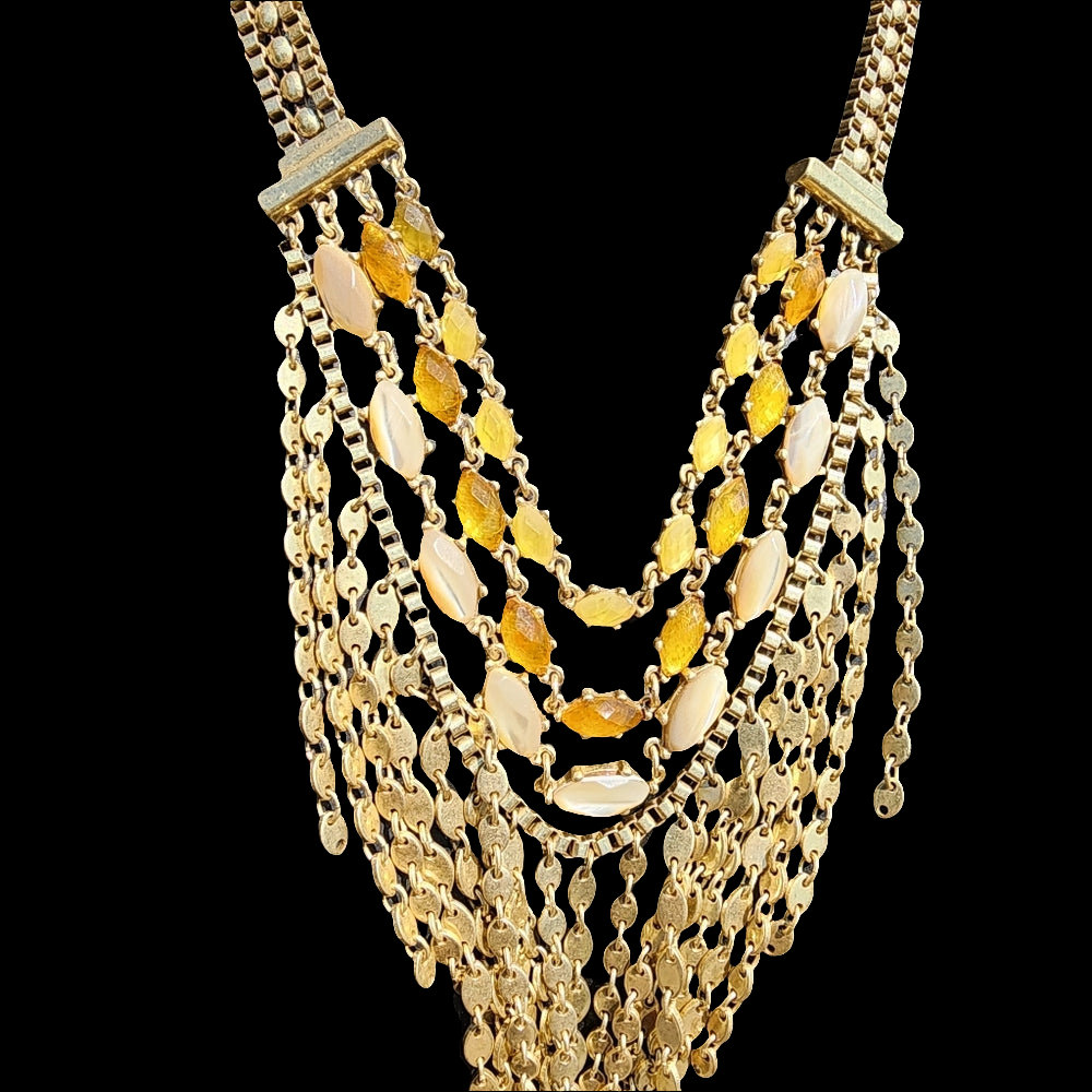 Bundle lot 2 Lucky Brand necklaces bib & faux turquoise drop necklace jewelry