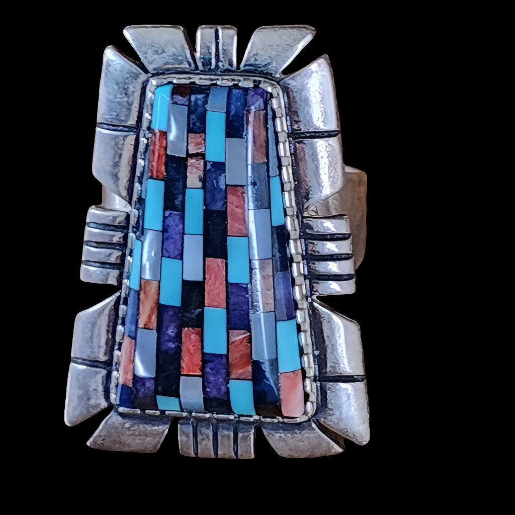 Carolyn Pollack Relios Sterling silver jewelry  ring size 10 inlay turquoise