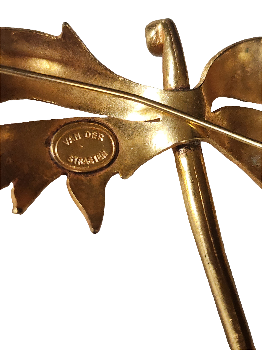 Rare Van Der Straeten Dragonfly pin brooch luxurious jewelry
