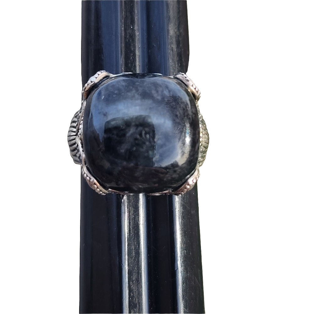 Vintage Sterling Silver Designer JOY Jewelers diamond ruby ring sz 8 jewelry