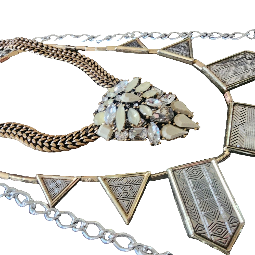 Bundle Lot Designer Statement Necklaces Crystal Rhinestones Silpada J CREW